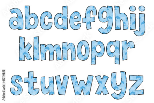 Handcrafted Dolphin Letters. Color Creative Art Typographic Design