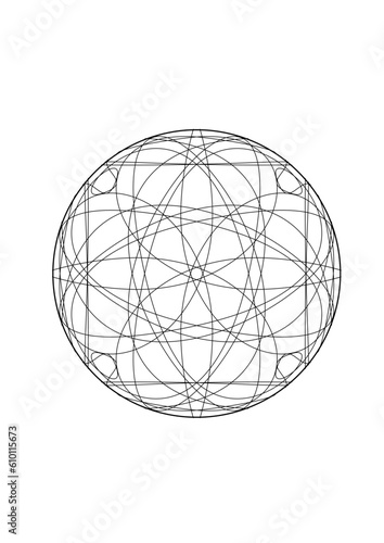 kugel mit geometrischem muster auf der oberfläche, modern art