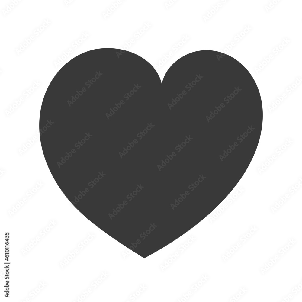 Silhouette heart illustration isolated on white background. Vector illustration Silhouette heart illustration isolated on white background. Vector illustration
