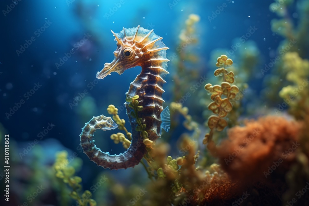 A seahorse underwater A seahorse underwater