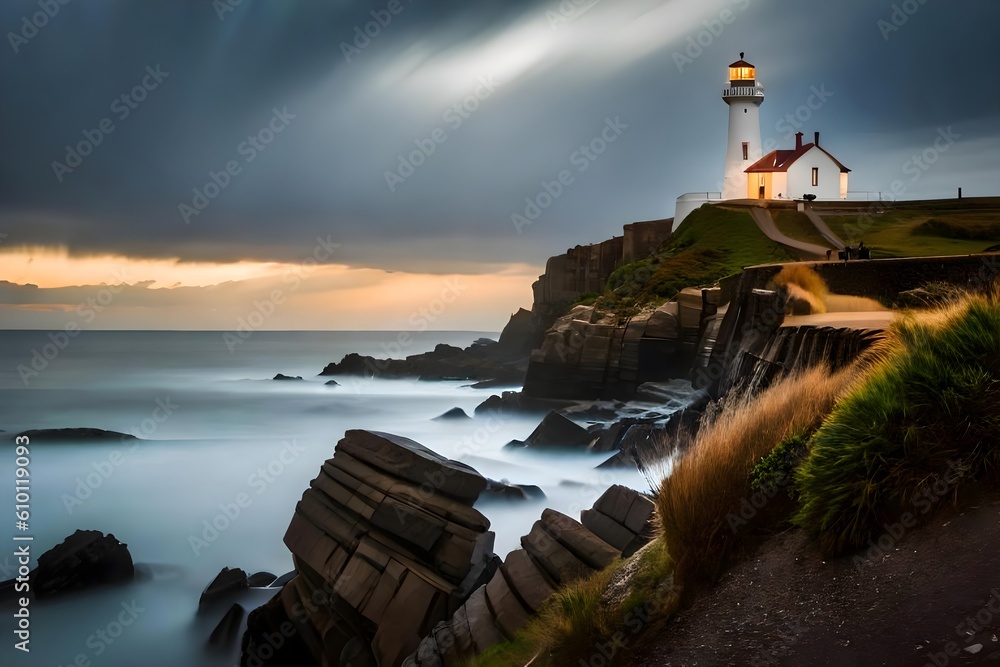 Guiding Light: Discover the Beauty of a Lighthouse
Experience the captivating allure of a lighthouse standing tall against the backdrop of the sea
