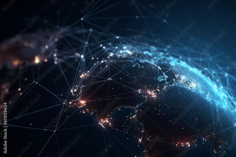 Abstract Global Business Network Concept Abstract Global Business Network Concept