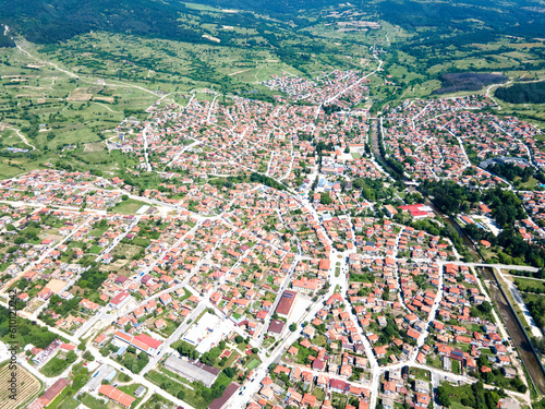 Aerial view of  historical town of Strelcha, Bulgaria photo