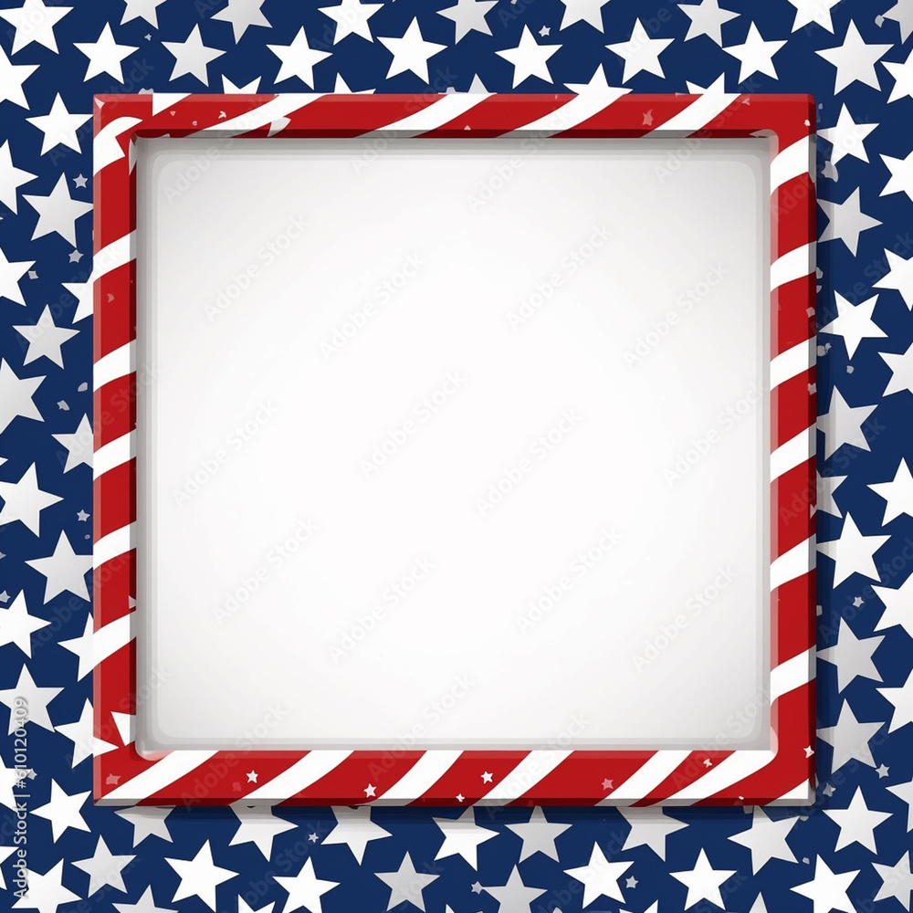 Square Patriotic American Themed Background with Copy Space - Fourth of July, Veterans Day, Memorial Day, Flag Day, and President's Day Sales - Social Media - USA Red, White and Blue - Generative AI Square Patriotic American Themed Background with Copy Space - Fourth of July, Veterans Day, Memorial Day, Flag Day, and President's Day Sales - Social Media - USA Red, White and Blue - Generative AI