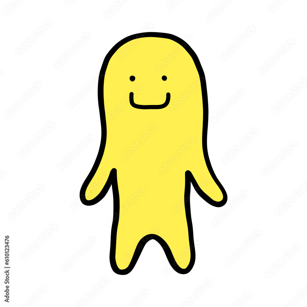 Human cartoon in different colors Human cartoon in different colors
