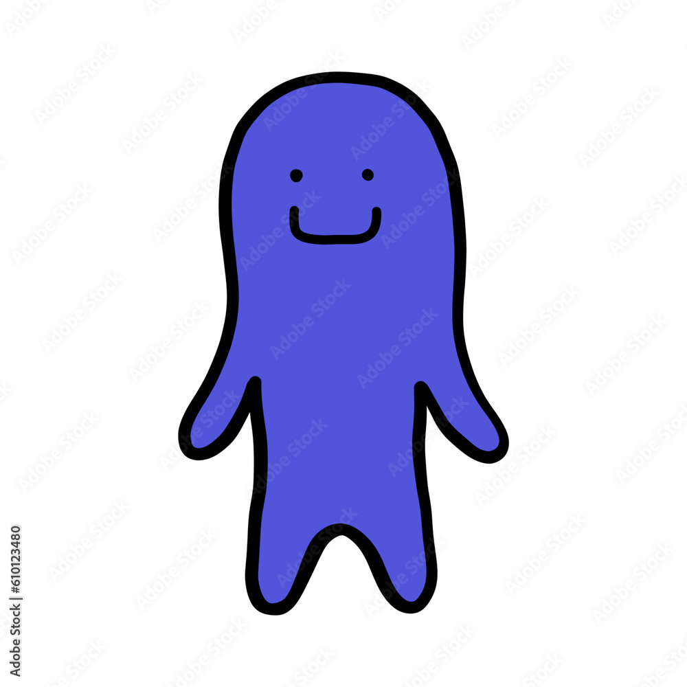 Human cartoon in different colors Human cartoon in different colors