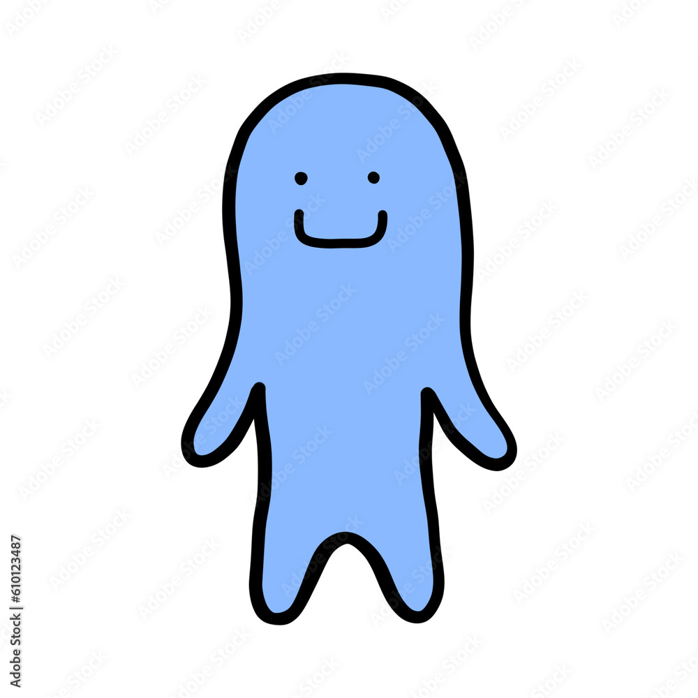 Human cartoon in different colors Human cartoon in different colors