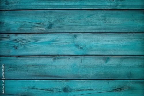 Aquamarin color. Treated wooden boards - wood decking flooring and wood deck with paneled walls. Textures and patterns of natural wood. Background for interiors. High quality image