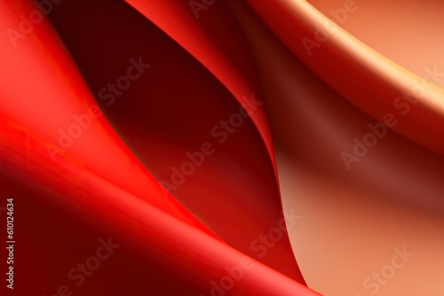 Red predominates in this abstract background of superimposed curved shapes. Ai generated.