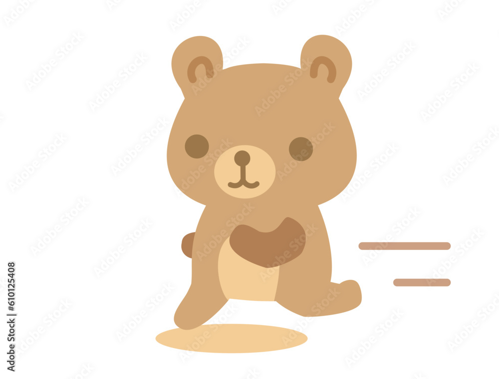 Obraz premium ランニングのイメージなどに使える走るクマのイラスト