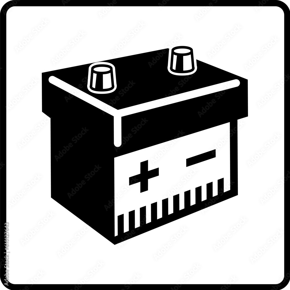 Symbol Battery Sign Battery Box On White Background Symbol Battery Sign Battery Box On White Background
