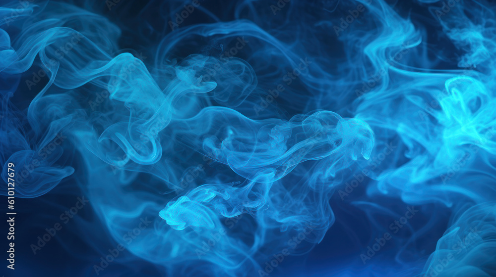 Background with blue smoke -Generative AI Background with blue smoke -Generative AI