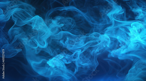 Background with blue smoke -Generative AI