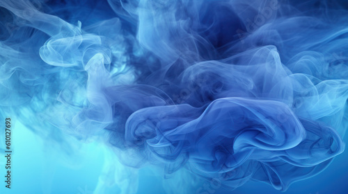 Background with blue smoke Puffs -Generative AI