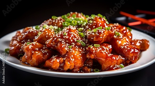 Savory General Tso's Chicken Delight © Emojibb.Family