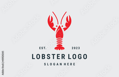 Lobster logo vector icon illustration hipster vintage retro .