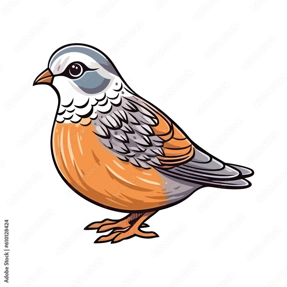 Playful Quail: Adorable 2D Illustration Playful Quail: Adorable 2D Illustration