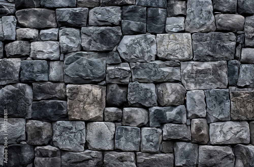 Obraz premium Stone wall texture Stone wall texture in greyin grey
