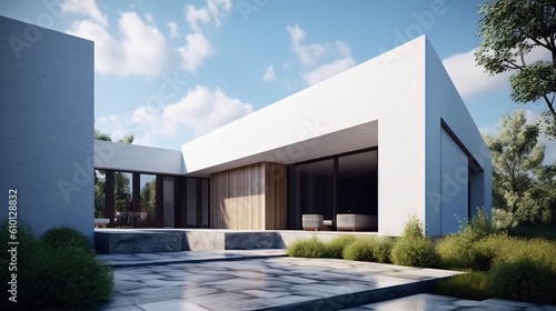 3d realistic future luxury house concept