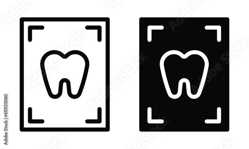 X-ray icon with outline and glyph style.