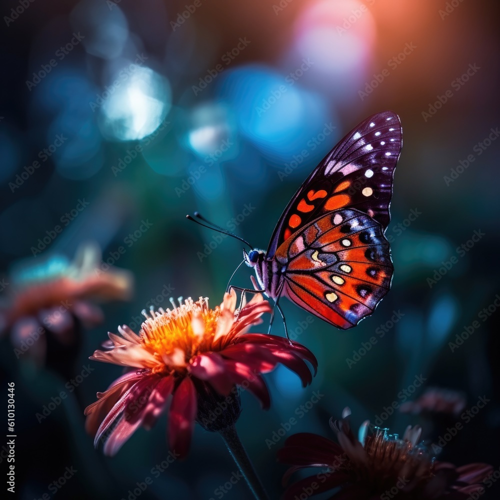 butterfly on flower butterfly on flower