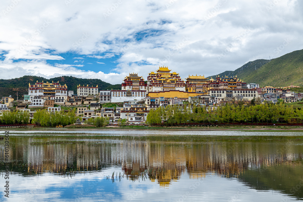 Kattan Songzamlin Temple in Shangri-La City, Deqen Prefecture, Yunnan Province, China