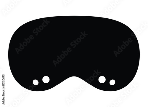 Next generation augmented reality or AR headset flat vector icon for apps and websites