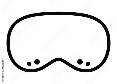 Next generation augmented reality or AR headset line art vector icon for apps and websites