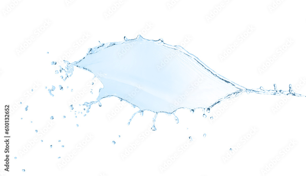 Obraz premium Splash of clear water on white background