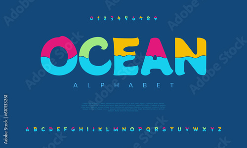 Abstract digital technology logo font alphabet. Minimal modern urban fonts for logo, brand etc. Typography typeface uppercase lowercase and number. vector illustration