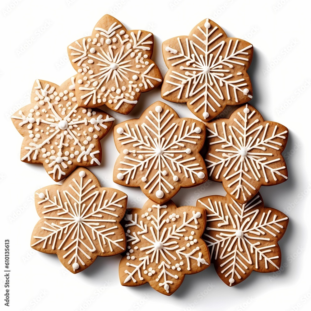 Sugar cookies isolated on white close up view. Biscuit's top view Sugar cookies isolated on white close up view. Biscuit's top view