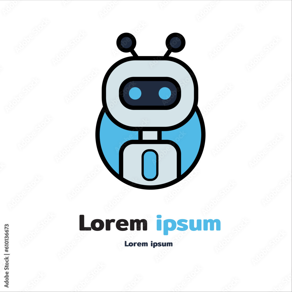 robot logo icon vector for app web logo banner poster icon robot logo icon vector for app web logo banner poster icon