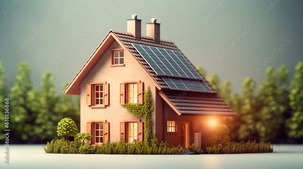Efficiency energy rating concept. Sustainable development and eco house ...
