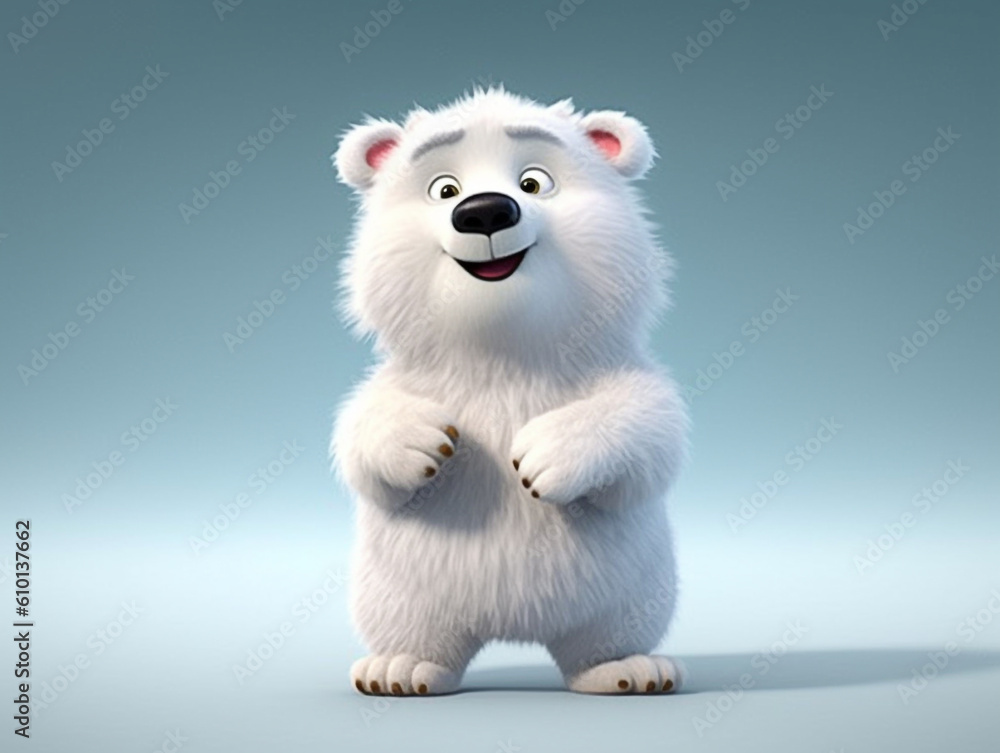 Cute Snow Bear Animal Cartoon Illustration Cute Snow Bear Animal Cartoon Illustration