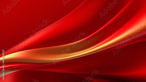 Anniversary red festive party building abstract red wave background material