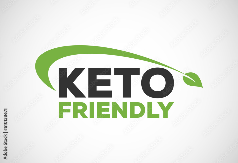 Keto friendly icon. Keto friendly and organic labels sign. Healthy natural product label design vector illustration Keto friendly icon. Keto friendly and organic labels sign. Healthy natural product label design vector illustration