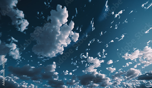 sky full with clouds background photo ai generated