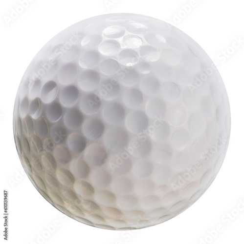 Golf ball isolated on white background, Golf ball sports equipment on white With clipping path.