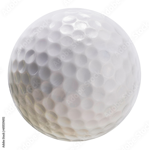 Golf ball on white background, Golf ball sports equipment on white PNG File.