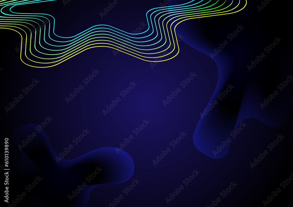 Blend neon line on the dark fluid Blend neon line on the dark fluid