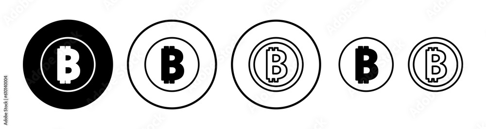 Bitcoin icon vector. payment symbol. Cryptocurrency logo.