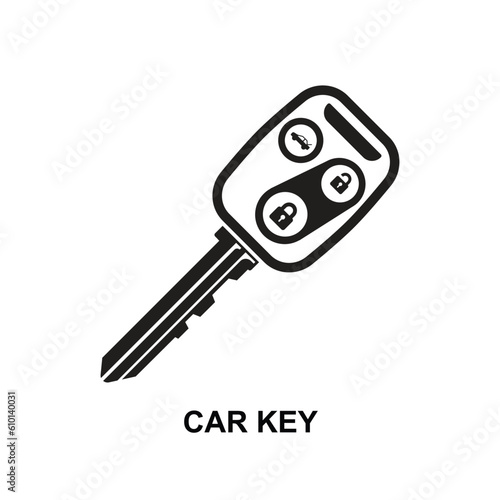 Car key icon isolated on background vector illustration.