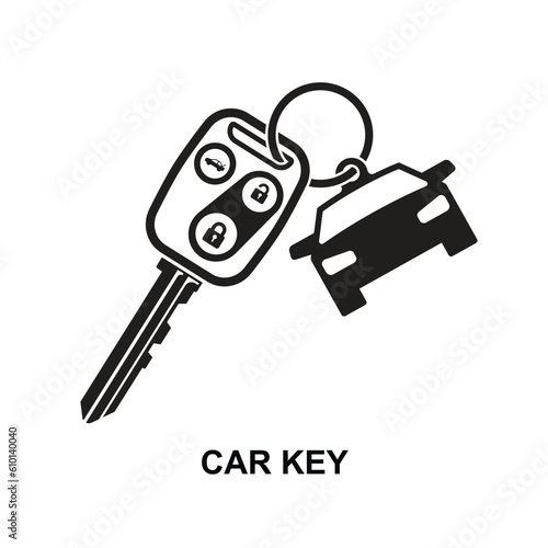 Car key icon isolated on background vector illustration.