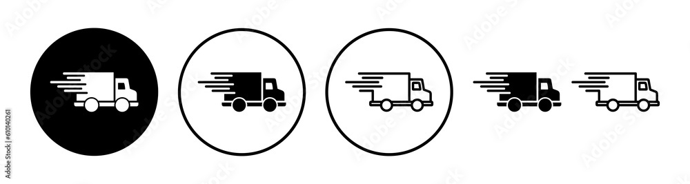 Delivery icon vector. Shipping fast delivery icon Delivery icon vector. Shipping fast delivery icon