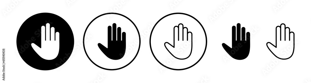Hand icon vector. hand symbols. palm Hand icon vector. hand symbols. palm
