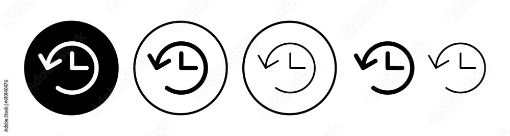History icon vector. redo history icon History icon vector. redo history icon