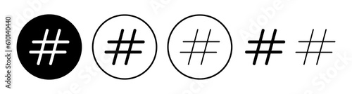 Hashtag icon vector. hashtag simbols