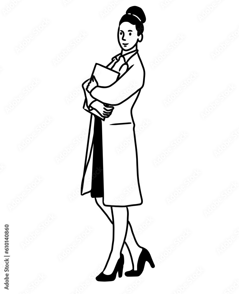 Doctor In Hospital. Portrait Doctor Illustration Doctor In Hospital. Portrait Doctor Illustration
