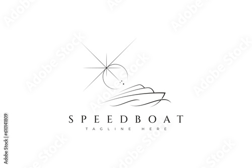 Speed Boat Water Transportation Nautical Logo