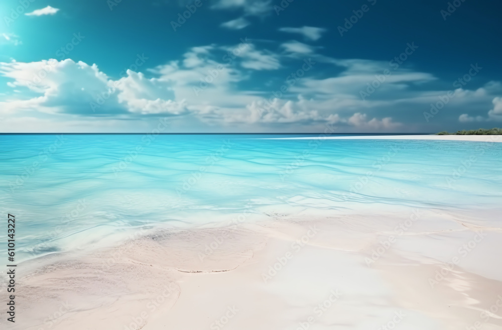 Fototapeta premium white sand beach with horizon